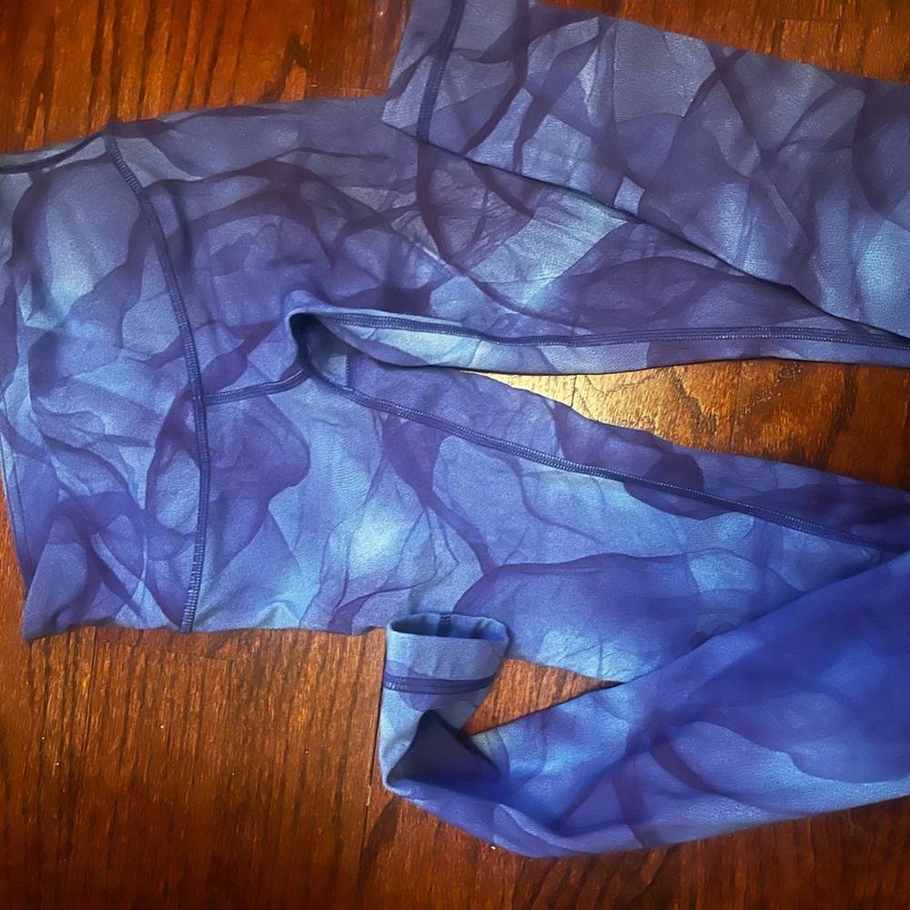 Blue Marble-Print Leggings - Lululemon